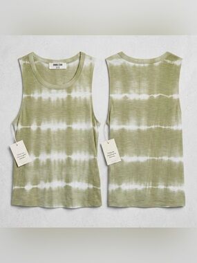 Double Zero Olive Green Tie-Dye Tank Top - NWT